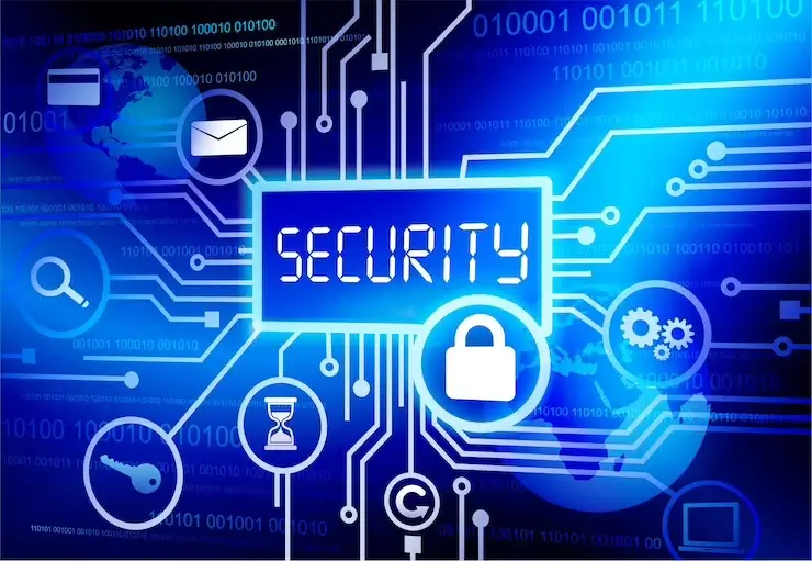 Vector showing strong data security necessity in any developed system